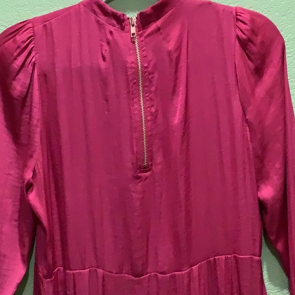 Free People Rose Mock Neck Embroidered Deep Slits Dress Lightweight S - Picture 8 of 8